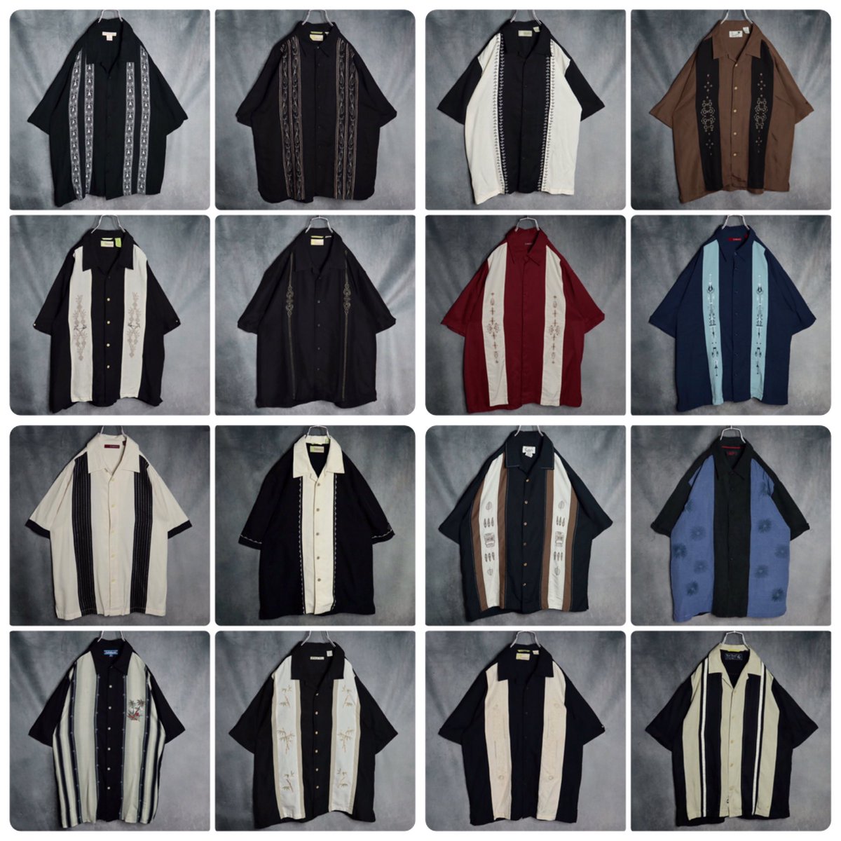yutoristore's tweet photo. 【 選べるプレゼント企画第2弾！ 】

☑︎応募方法
当店をフォローとリツイート

当選者3名様‼️

①〜⑦の中からお好きな種類の古着をプレゼント🎁

①総柄シャツ
②ドラゴンシャツ
③アロハシャツ
④キューバシャツ
⑤ブラックシャツ
⑥ラインシャツ
⑦黒羽織
※画像はイメージです

締切
8月3日迄 https://t.co/VEHIMnzZzx