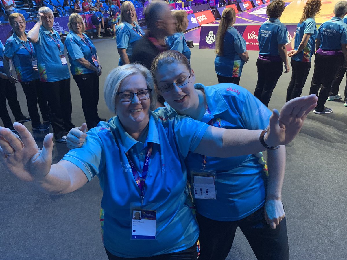Legends everywhere today! <a href="/BligeSheela/">Sheela Blige</a> <a href="/SaraBostock/">Sara</a>  #Thisisnetball