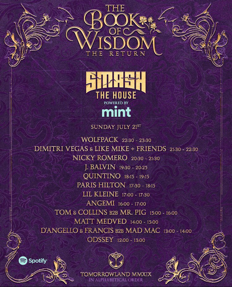 Dimitri Vegas On Twitter This Is Our At Smashthehouse Lineup