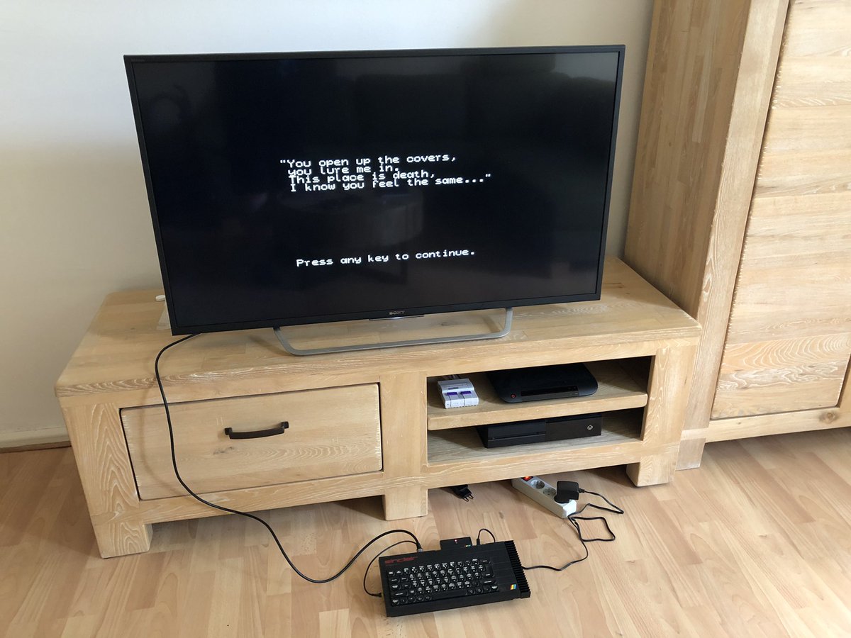 It’s always good to load your own game first  here is my adventure Hibernated 1 running on the repaired Toast Rack. Oh Hibernated won the Crash Smash in the 100th issue of the Crash last year. In case you haven’t played it yet... DO IT