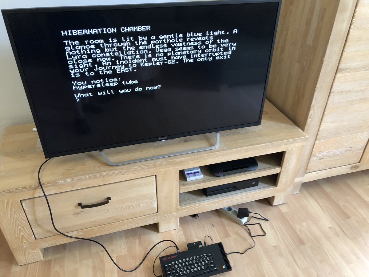 It’s always good to load your own game first  here is my adventure Hibernated 1 running on the repaired Toast Rack. Oh Hibernated won the Crash Smash in the 100th issue of the Crash last year. In case you haven’t played it yet... DO IT