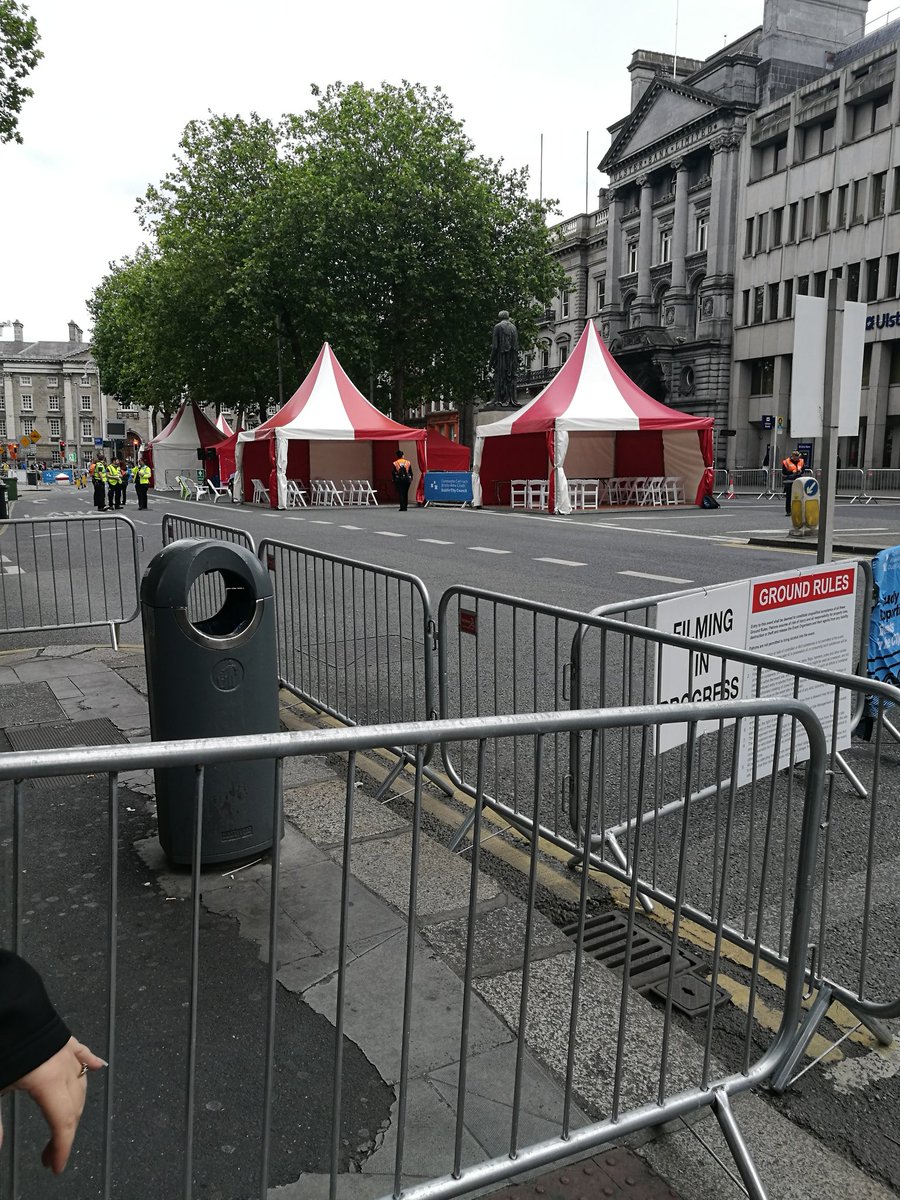 I'm delighted to see the pedestrianisation trial of College Green go ahead but security guards, thousands of metal barriers, pedestrians being refused access to the space and no cycle parking is not what I had in mind #StreetsAreForPeople