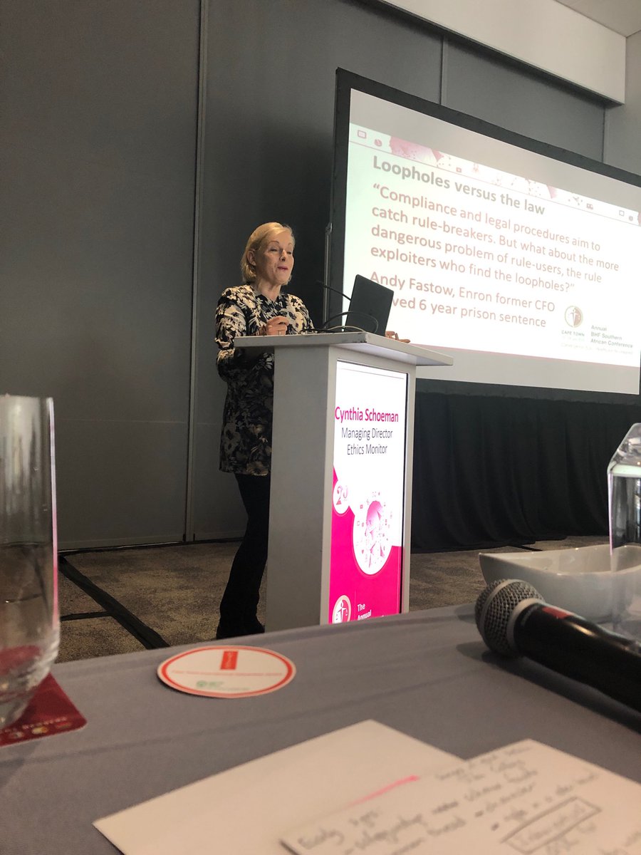 healthiq_za's tweet photo. โฆ@ethicsmonitorโฉ โฆ@BHFGLOBALโฉ - Interesting presentation on Ethics re-imagined (post-state capture) #bhf2019conference https://t.co/xpVYsomJ8Q