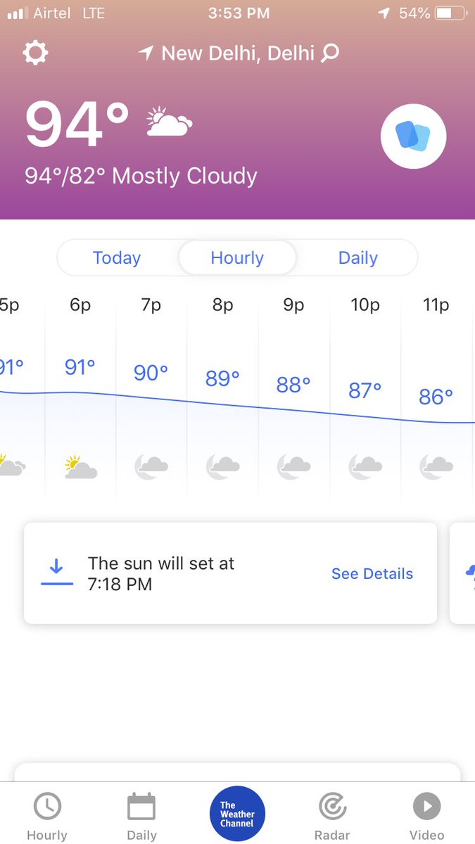 I guess the weather Chanel was wrong