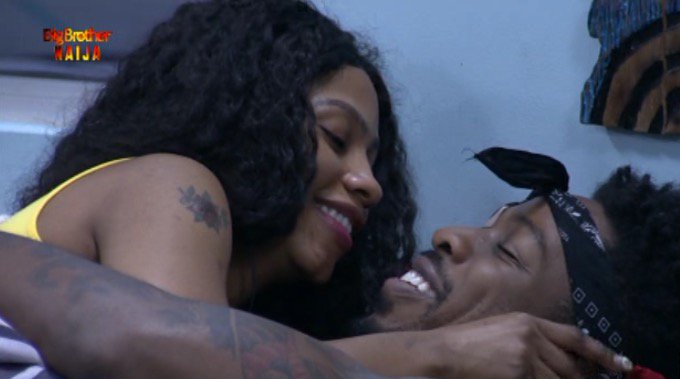 BBNaija's tweet photo. Mercy revealed that she went on to dance with Tuoyo because Ike didn't kiss her last night. Oh well, the MerIke ship is back like it never left! #BBNaija https://t.co/UKsUsaoODD https://t.co/uFrF1oCa2F