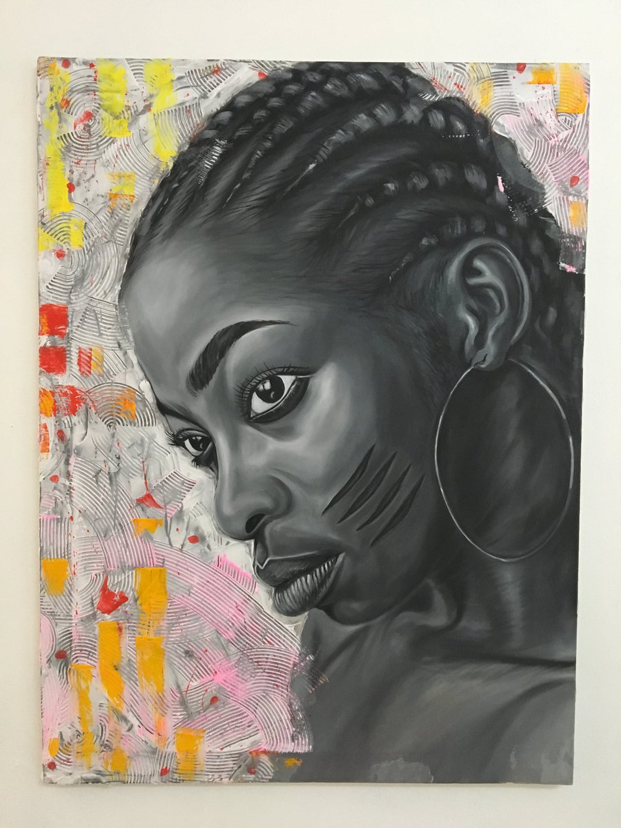 TITLE: CULTURE Series III 
MEDIUM : mixed media with oil on canvas 
SIZE : 3ft x 4ft
🎨🎨🎨🎨🎨🖤✊🏿
#art #artist #culture  #ayegbayo #black #blackart #blackartist #artgallery #blackartsupport #artoftheday #artwork #damsart #africanart #artcollectors #blackart365 #BlackSkinGirl