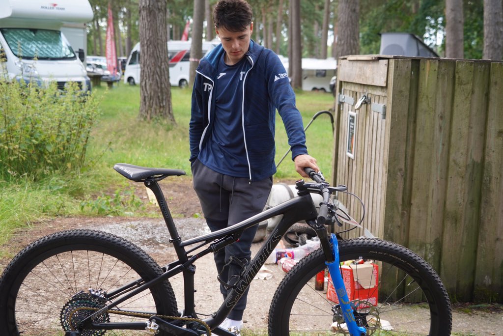 TrinityRacing_'s tweet photo. We are back for one day only this summer, @Tompid races the British U23 MTB Champs today @iamspecialized @SRAMmtb #TPR #tpracing https://t.co/oX5em2z2uZ