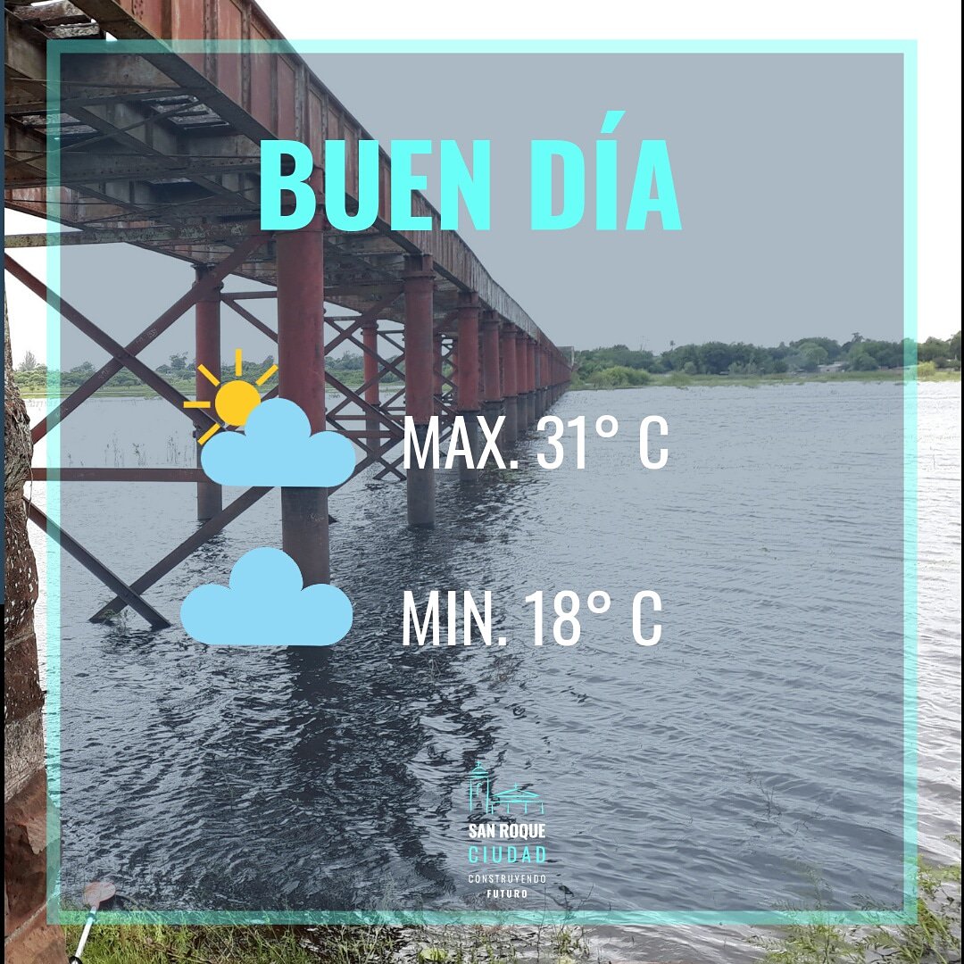 SanRoque_Ciudad's tweet photo. ¡Buen día! Compartamos de este día junto nuestras familias y amigos en nuestra ciudad. ⛅😃
#SanRoqueCiudad 
#ConstruyendoFuturo https://t.co/44QZBsqW42