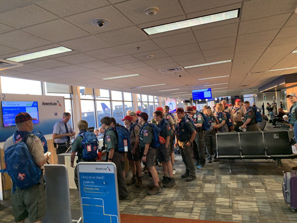 WorkingMyTicket's tweet photo. On the plane and ready to jet off to @2019_wsj and the @BechtelSummit. #ScoutJamboree #ScoutForLife #BePrepared #LifeLongFriends https://t.co/lVGhhVAoAm