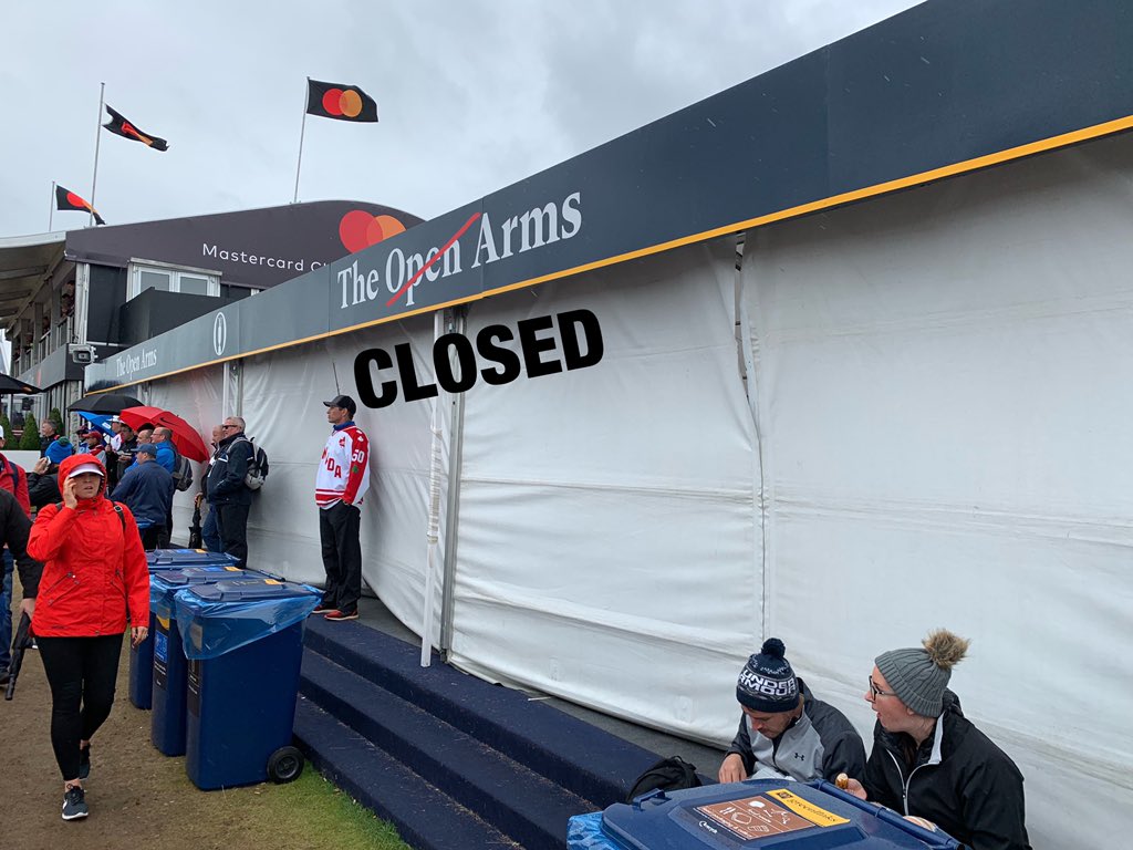 johnnygedge's tweet photo. Cheers @DUPleader this Canadian is very thirsty and can’t get a drink at 12.15pm on the last day of @TheOpen #shambles #imembarassed https://t.co/3pgBqwCJWY