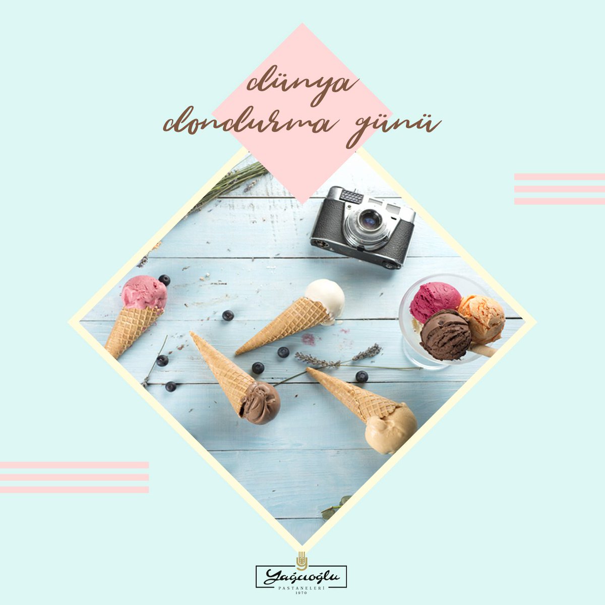 🍦Serinleten enfes lezzetler bizden, yazı ferah ferah yaşamak sizden❄
#DünyaDondurmaGünü 'nü en serin şekilde kutlamak için şubelerimize bekliyoruz 🙌😊⛄ #YağcıoğluPastaneleri#IceCreamDay #lezzet
#istanbul

instagram.com/yagcioglupasta…