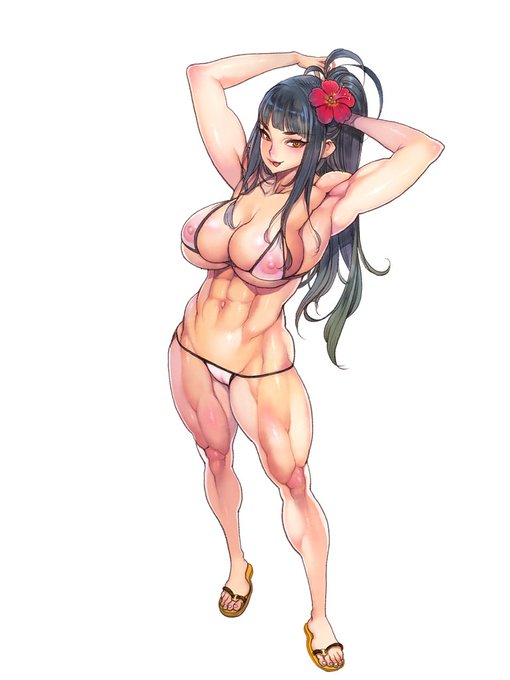 pbw #腹筋 #筋肉娘 #腋 #PBW #極上の乳 #ポニーテール #おっぱい  