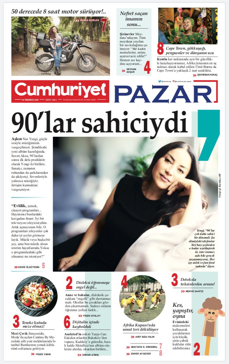 CumhuriyetPazar's tweet photo. Merhaba. Bu hafta #AşkınNurYengi ve #Asafated'in solisti Tanju Can ile #90lar ruhuna bir selam yolladik... @mr_ulk @orhunatmis https://t.co/Kxvz0LkCUY