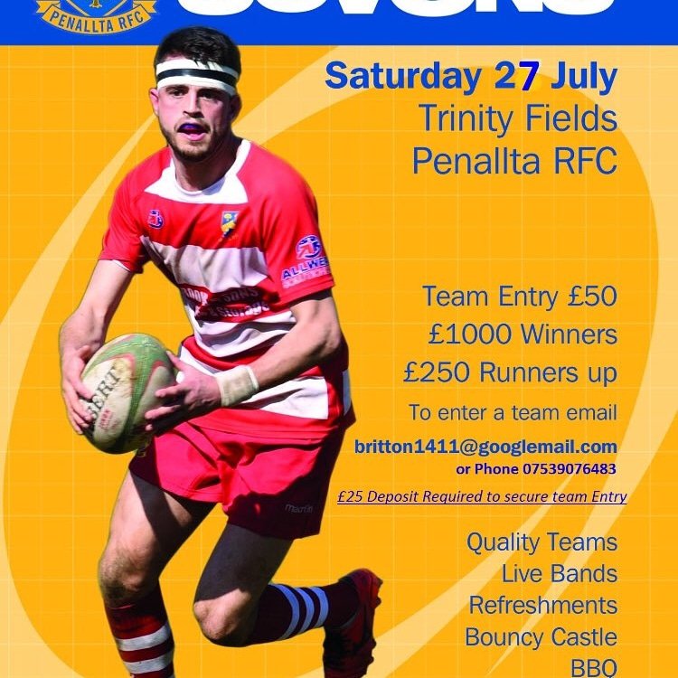 Still on the look out for teams for our 7s <a href="/PenalltaRugby1/">Penallta RFC</a> get intouch asap ... only 2 weeks to go 
<a href="/AllWalesSport/">All Wales Sport</a>