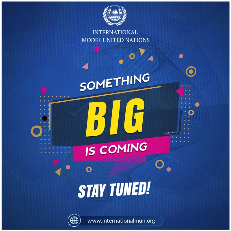 imunofficial's tweet photo. IMUN has a surprise for all of you!
We are now planning to embark on a grand new journey and we want you along for the ride!
Can you guess what it is?
Leave your answers in the comments!
#TrendingNow #delegate #mun #imun #deardelegate #Announcement #guess #pazar #Manhattan https://t.co/ryz4WWFddL