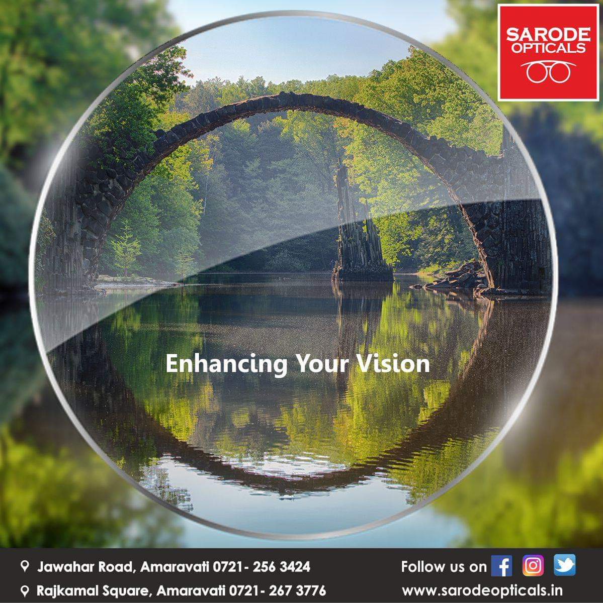 sarodeopticals's tweet image. 'It is all about details'
Smart HD lenses so you never miss any smallest details!!!
Available at #SarodeOpticals

#sarode #eyesfirst #eyewear #eyecare #optics #optician #optical #spectacles
#sunglasses #contactlens #progressivelenses #optforprogressivelenses #vision #amravati