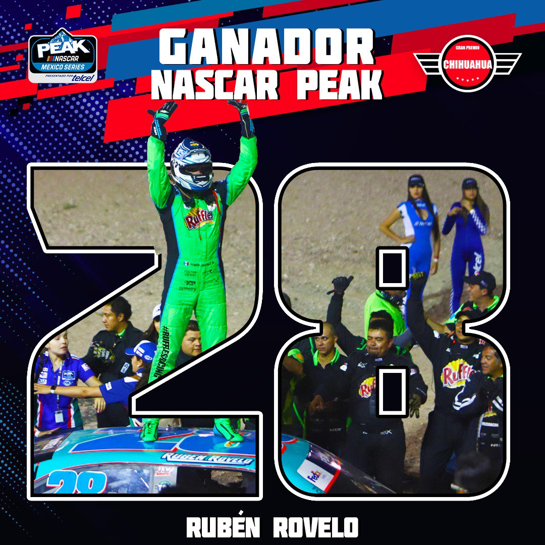 El piloto del #28 dio una gran batalla sobre la pista de El Dorado Speedway y se quedó con el Gran Premio Chihuahua. ¡Muchas felicidades!#NASCARChih