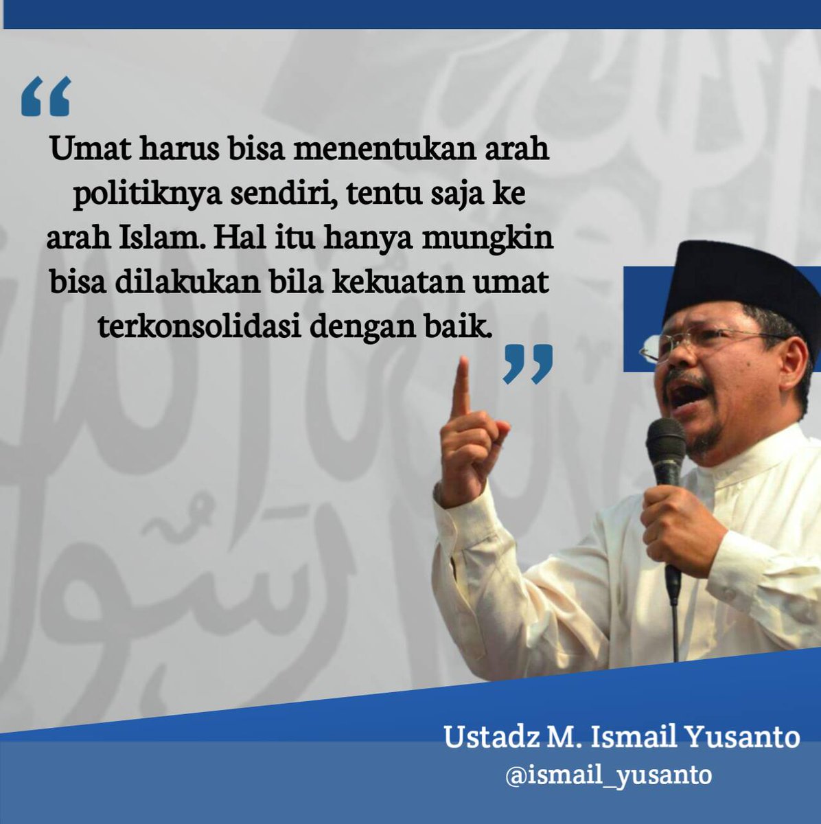 Perubahan hakiki perubahan ke arah Islam
Islam yang sempurna mengatur sgl aspek termasuk dlm hal politik
#SudahDicurangiDikhianatiLagi
#KhilafahPerjuanganHakiki
#KhilafahKepemimpinanHakiki
#MenyongsongFaseAkhirZaman
#DariAwalBelaIslam