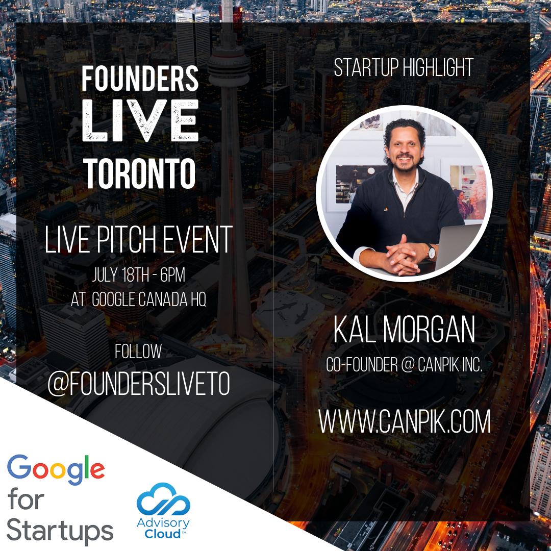 FoundersLiveTo's tweet photo. This month on Founders Live Toronto we are featuring Kal Morgan from Canpik Inc to talk about their free recruitment platform. .
.
#startuptoronto #foundersliveto #torontostartups #torontofounders #madeintoronto https://t.co/8Uunwarcti