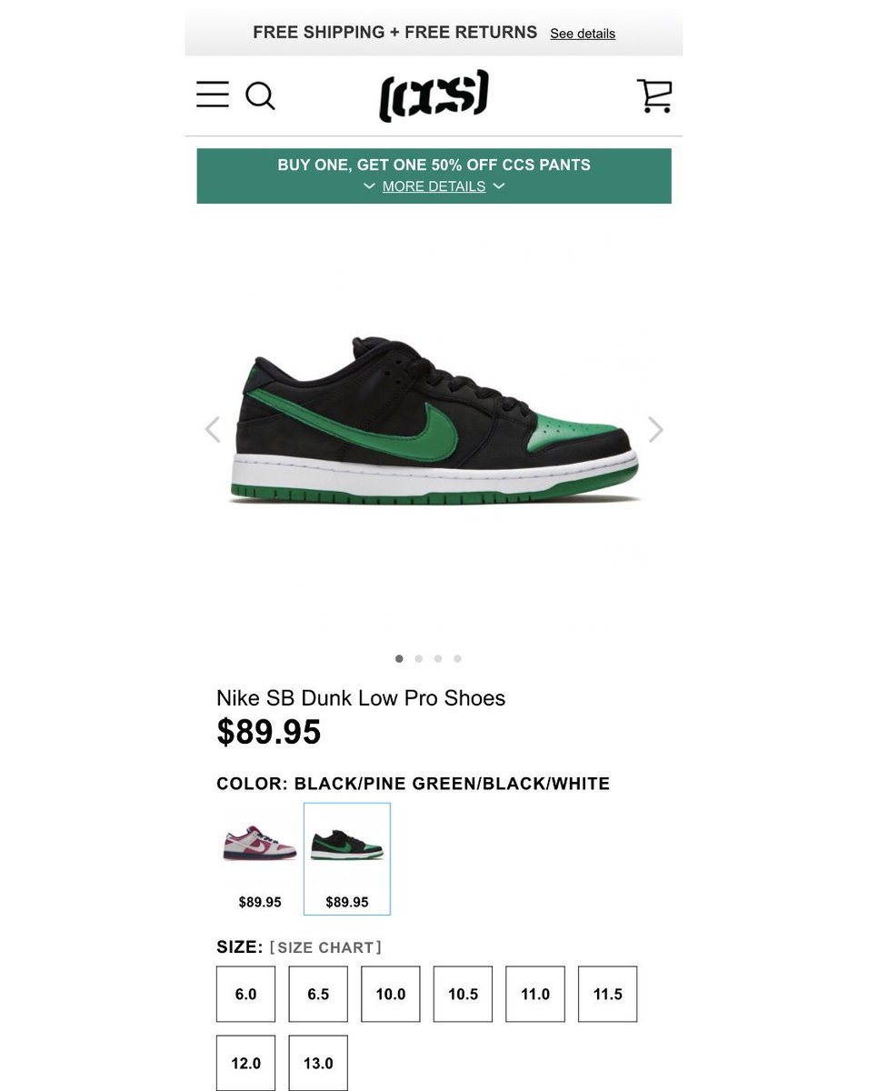 Nike Sb Dunk Size Chart