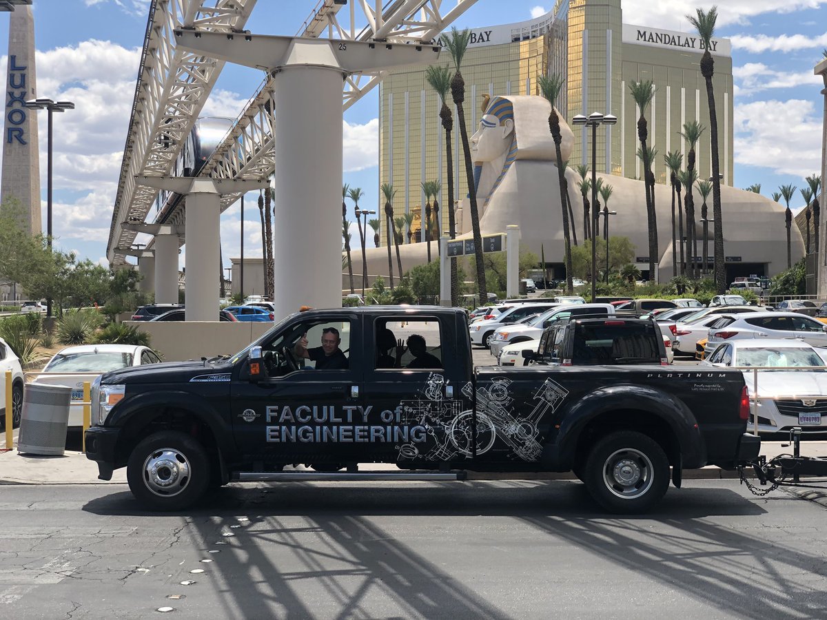 uWinLoop's tweet photo. A special thanks to the @UWindsorENG for the support of taking the UWinLoop pod across America over 3,000km! With @don_algama and @Dico_Angelo Jeff and driver Bruce joining the road trip, the pod has safely arrived. #uwinloop #LasVegas #Iowa https://t.co/J73uEjPzZI