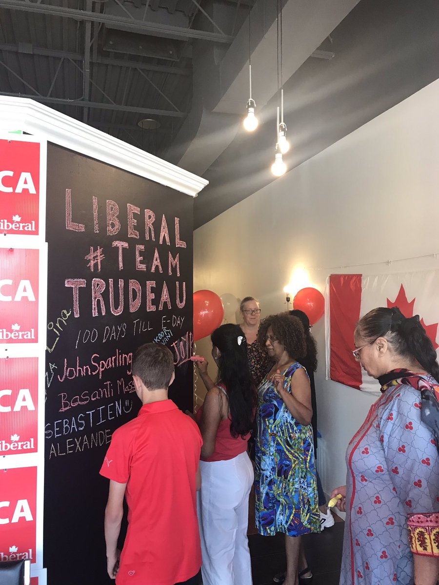 votefonseca's tweet photo. Truly thankful to our #Mississauga East- #Cooksville volunteers that offered their valuable time today for door knocking &amp; campaign calls during our first National #DayofAction for this summer. Today also marked 100 days until Election Day 👍 
#PositivePolitics 😊 
@liberal_party https://t.co/xt668DzEEP