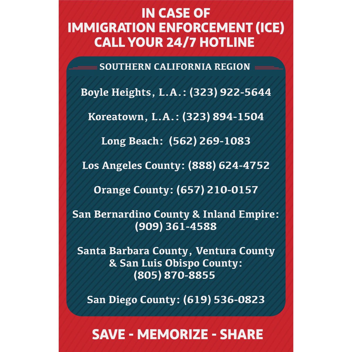 CIDR_NorCal's tweet photo. Amid more reports of mass enforcement, make sure you're informed about your rights!
Here are local emergency immigration hotline #s, courtesy of @sacfuel. 
Make sure you have your area's number in your phone so you can report ICE activity immediately! #powernotpanic #abolishice https://t.co/MDVITOxxOE