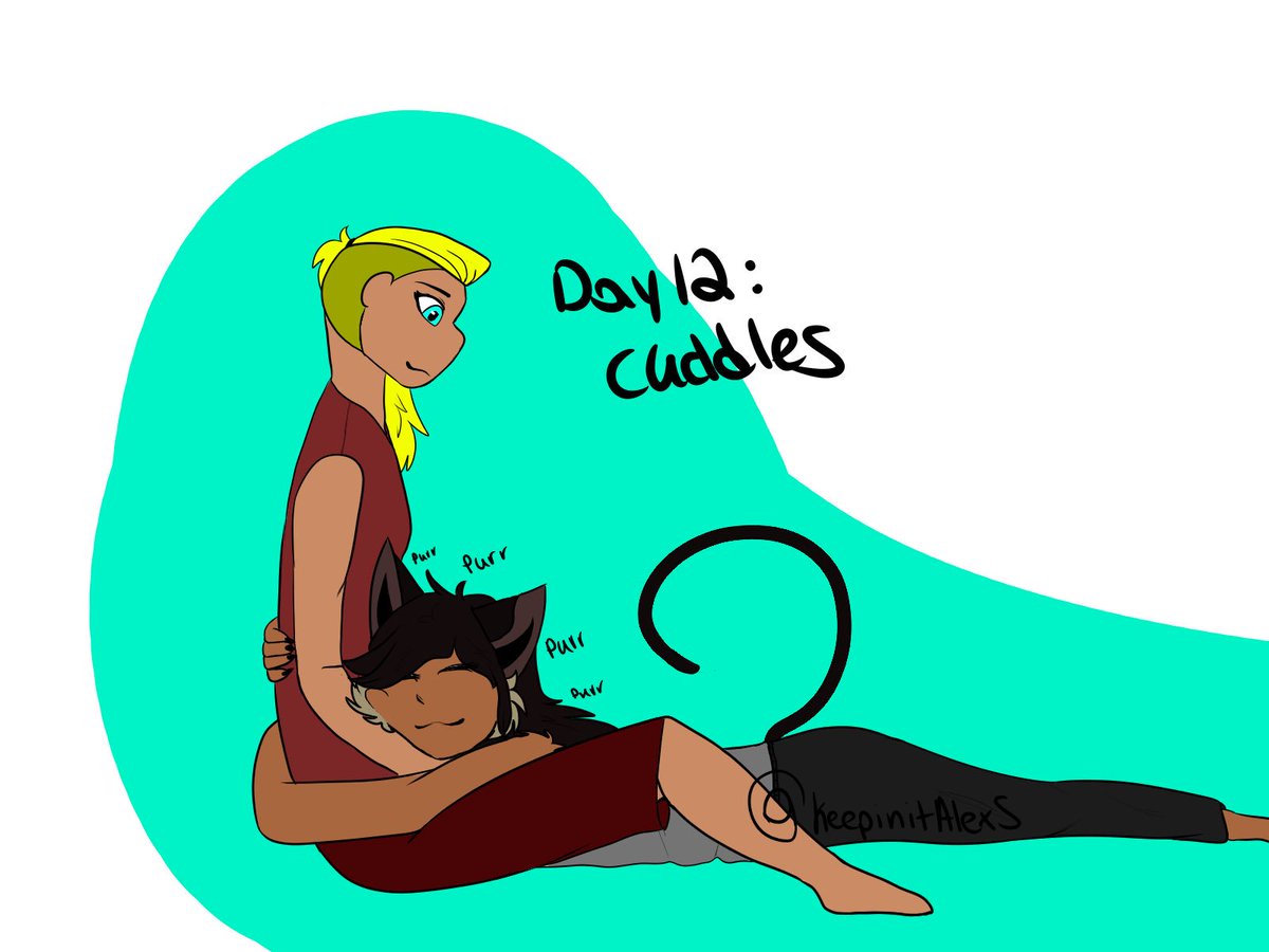 SinnamonToasty's tweet photo. #sheramonth day 12: Cuddles

This ones a day late sorry sksks

#shera #catra #adora #catradora https://t.co/vRw3splAN2