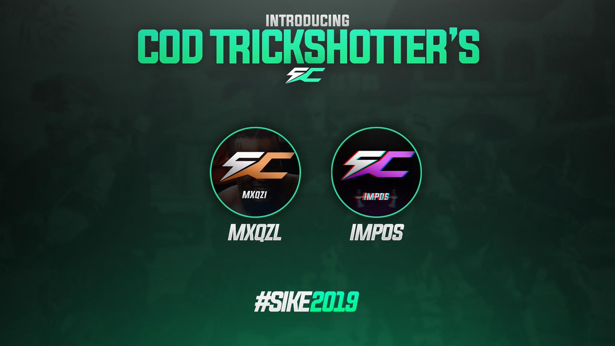 SiKEChapters's tweet photo. Introducing Our Newest Trickshotters!

- @Mxqzl
- @Impoxaa 

#SiKE2019 https://t.co/fGo0DseD5o