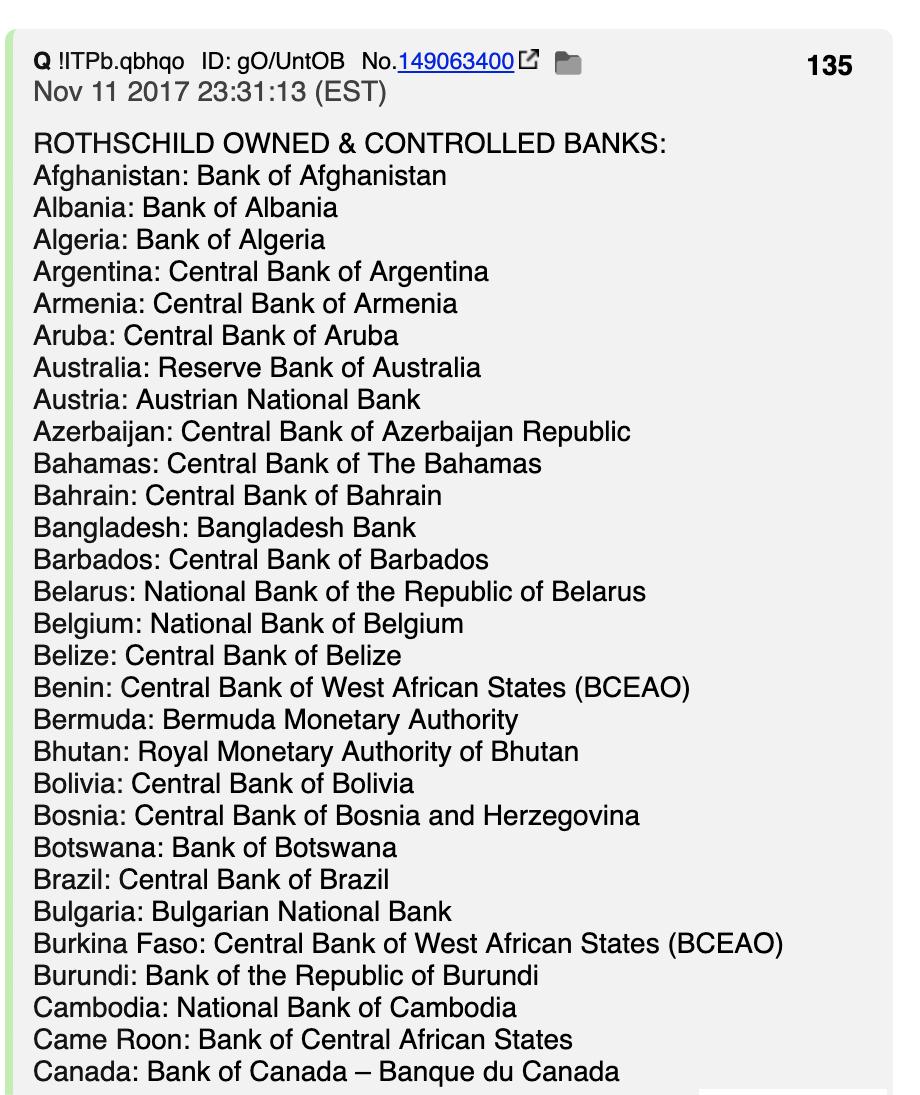 17. Comparing Ronald Bernard's account with what  #QAnon's been revealing elucidates  #Q's "keystone" (Nov 2017)? #133:"House of Saud (6+++) - $4 Trillion+Rothschild (6++) - $2 Trillion+Soros (6+) - $1 Trillion+" #140:"SA.Strings cut (+++)" https://twitter.com/DocRock1007/status/1150257306619301888