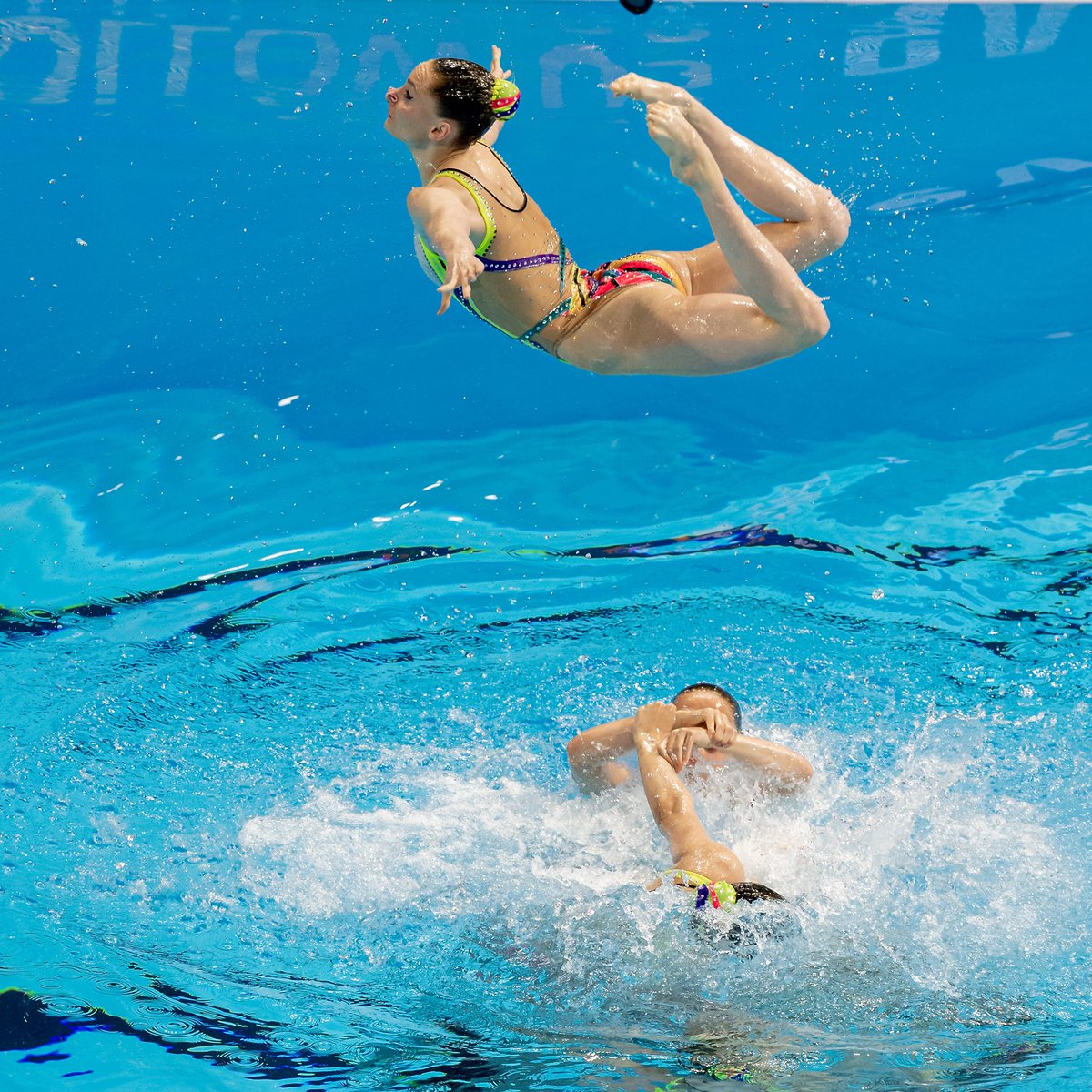 FFNatation's tweet photo. #Gwangju2019
#NatationArtistique - Préliminaires équipes techniques 🧜🏼‍♀️ 
L’équipe de France se qualifie pour la finale avec la 9e place des éliminatoires et un score total de 85.5793 points. 
Bravo les filles 👏🏼 
RDV le 16 juillet pour la finale 🇫🇷
#TeamFrance
📸 @GiorgioScalaDBM https://t.co/BV3vNnKXqd