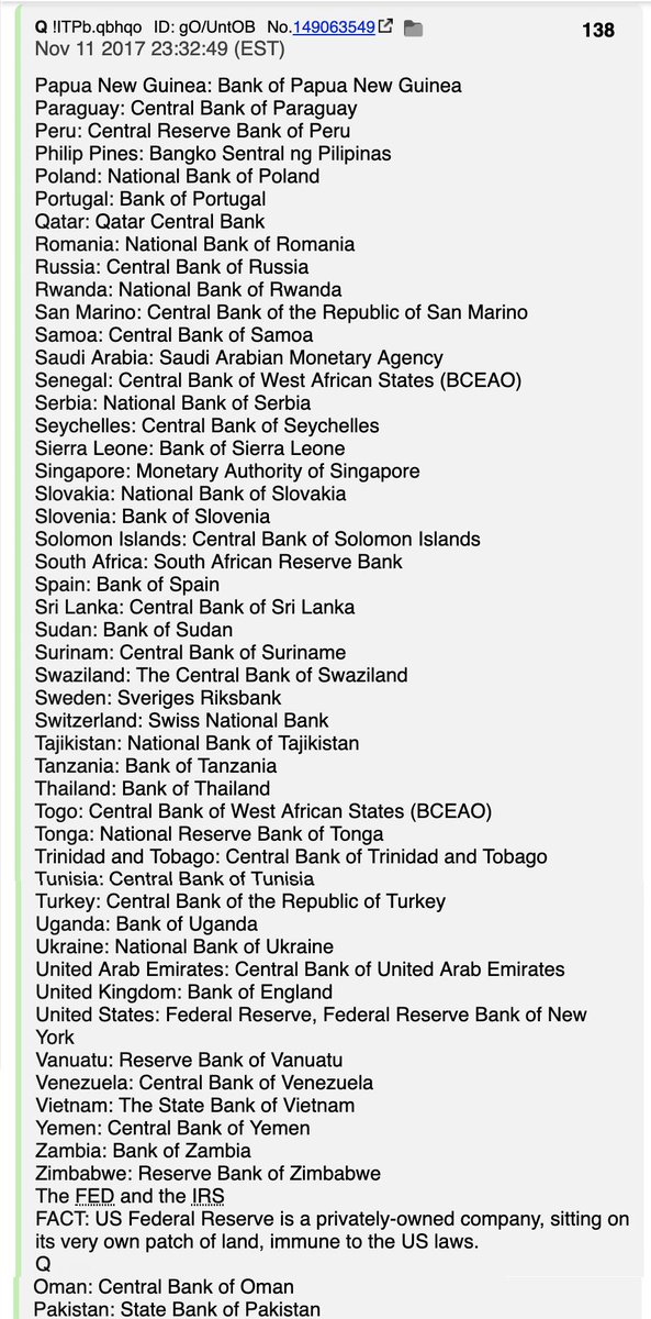 17. Comparing Ronald Bernard's account with what  #QAnon's been revealing elucidates  #Q's "keystone" (Nov 2017)? #133:"House of Saud (6+++) - $4 Trillion+Rothschild (6++) - $2 Trillion+Soros (6+) - $1 Trillion+" #140:"SA.Strings cut (+++)" https://twitter.com/DocRock1007/status/1150257306619301888