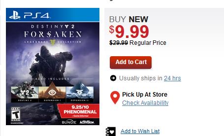 destiny 2 gamestop ps4