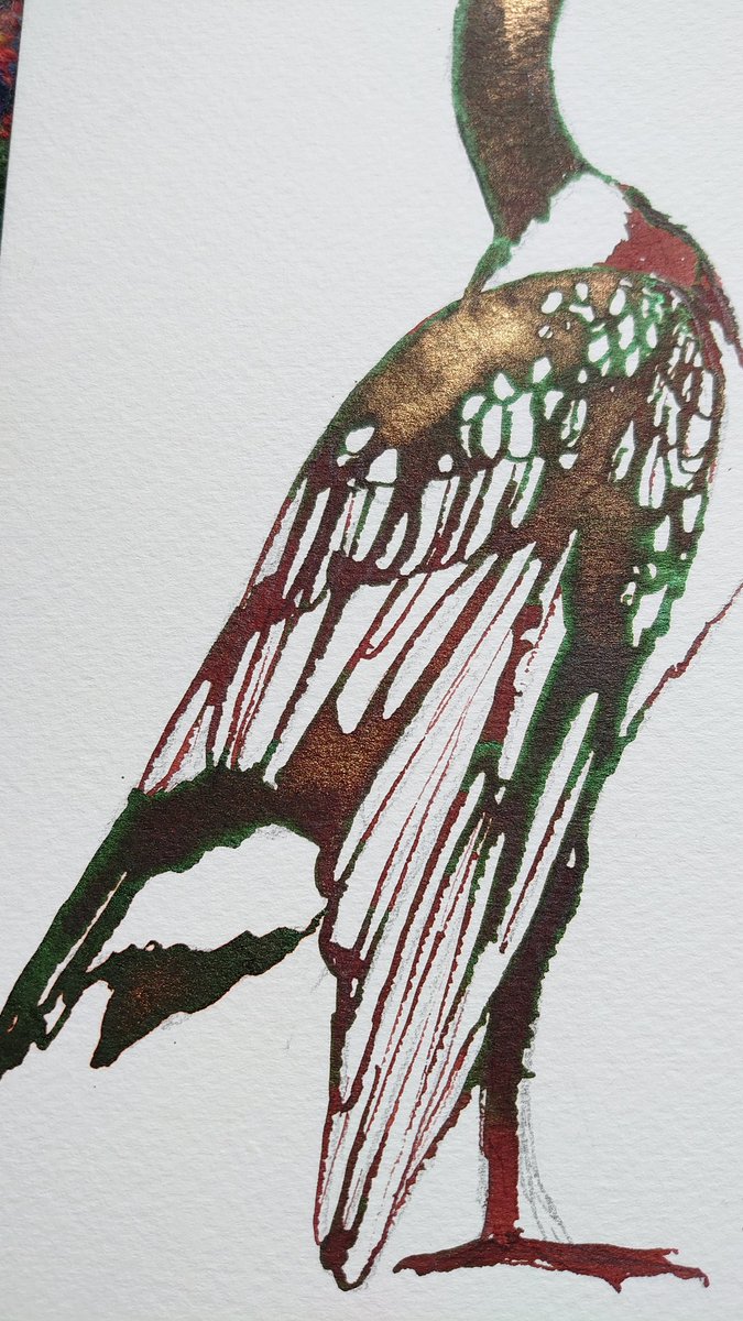 裏花火 一枚目上から カイヤナイトネパール エメラルドチボー キャロブキプロス 二枚目はここのところ描いてたカイヤナイトネパールとキャロブキプロスのイラスト利用例 右下の毛玉は猫 私的万年筆覚書 うちの犬猫覚書