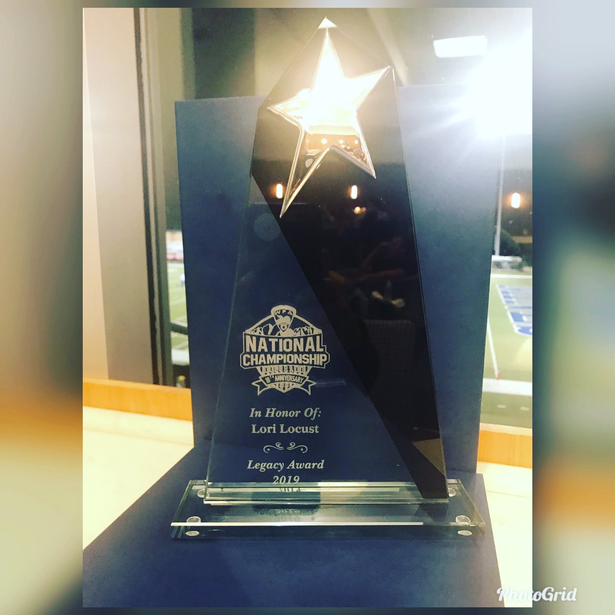 CoachLoLoc's tweet photo. Beyond honored and humbled to receive a Legacy Award from @wfafootball ...blessed to be a small part of such a wonderful league and affiliated with so many amazing women who all share the love of the game @WFAfootball @espn @espnW #TogetherInTheGame #NationalChampionship https://t.co/KPKn6ZaUba