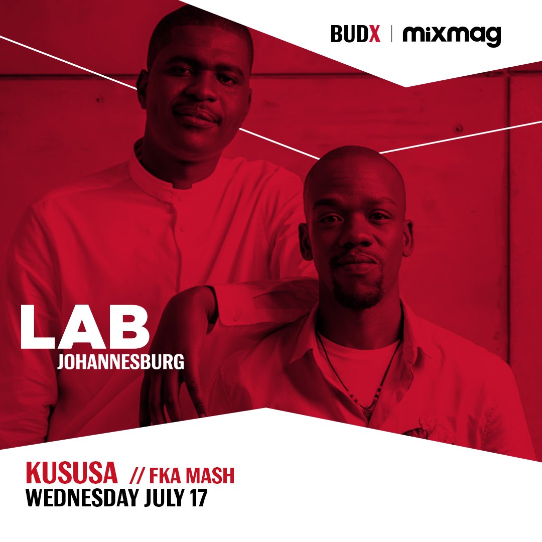 RealFkaMash's tweet photo. Taking over the @mixmag x @budweiserza #budx LAB Johannesburg with @kususaofficial in a few days.... RSVP LINK: https://t.co/zs9C0GEsSN https://t.co/Lkl7CMI7ko