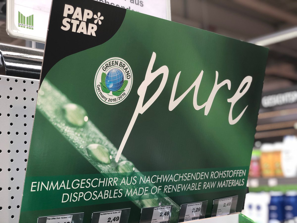 GreenBrandsDE's tweet image. Immer wieder schön, unsere #GreenBrands live zu entdecken - so wie das aus nachwachsenden Rohstoffen hergestellte Einweggeschirr von #PAPSTAR beim samstäglichen Großeinkauf.  🛒🛍😊 
Damit wünschen wir einen entspannten Sonntag!