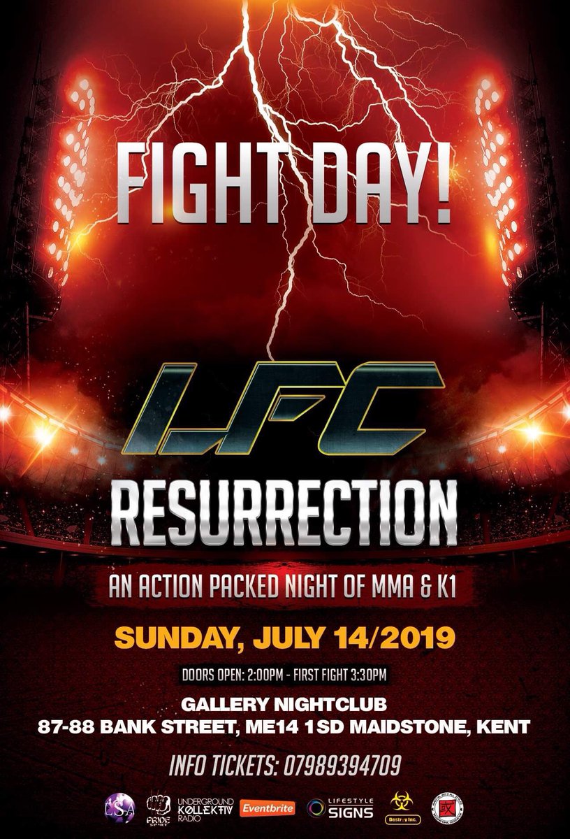 All work is now done and the day is here.

Doors open 2pm people. First fight at 3.30pm.

Tickets start at £30 on the door. 

See you all there fight fans.