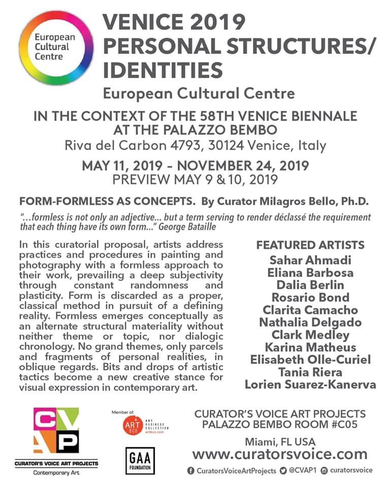 ”Form and Formless as Concepts” @ Palazzo Bembo, Venice Biennale – May 11-November 24, 2019 loriensuarezart.blog/2019/07/13/for…