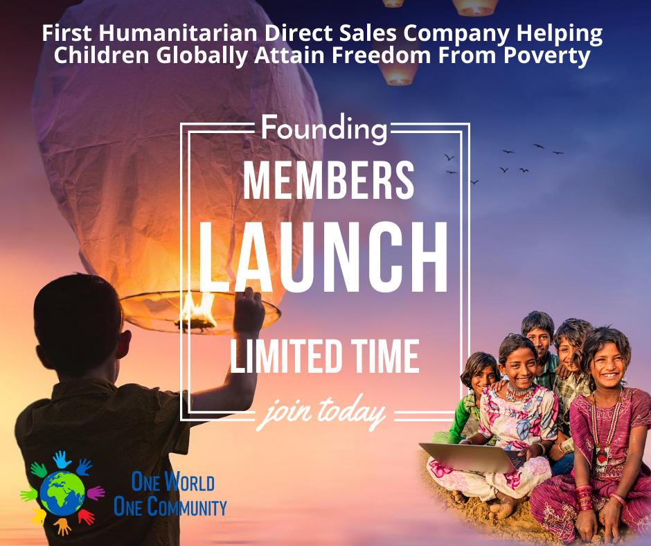 OWOCommunity's tweet photo. One World One Community - First Ever Humanitarian Direct Sales Company 👍 📣Founding Members Launch🥳🤩Limited Time Offer - Join for US$160 - become part of a community who are making a real difference in the lives of children💯 #owoc #directsales #cashrewards  #humanitarian https://t.co/kfU07I4j6C