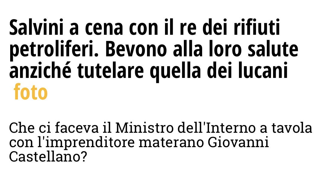 dukana2's tweet photo. Vi meravigliate per la cena “petrolifera” con i russi della #Lega?? Ma #Salvini ha già “cenato” con delinquenti che gestiscono rifiuti petroliferi cancerogeni in #Basilicata 👉e condannati anche per la #TerraDeiFuochi... https://t.co/3qOiWugEQF 👇#TuttaMerda #SalviniRispondi https://t.co/VGnTFNpG6W