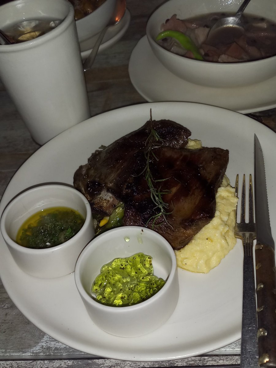 JGCAngeles's tweet photo. tonight's dinner: lamb riblets with mint jelly and polenta. π½π yum!!! #FeelingAussie https://t.co/pxFYttgBlh