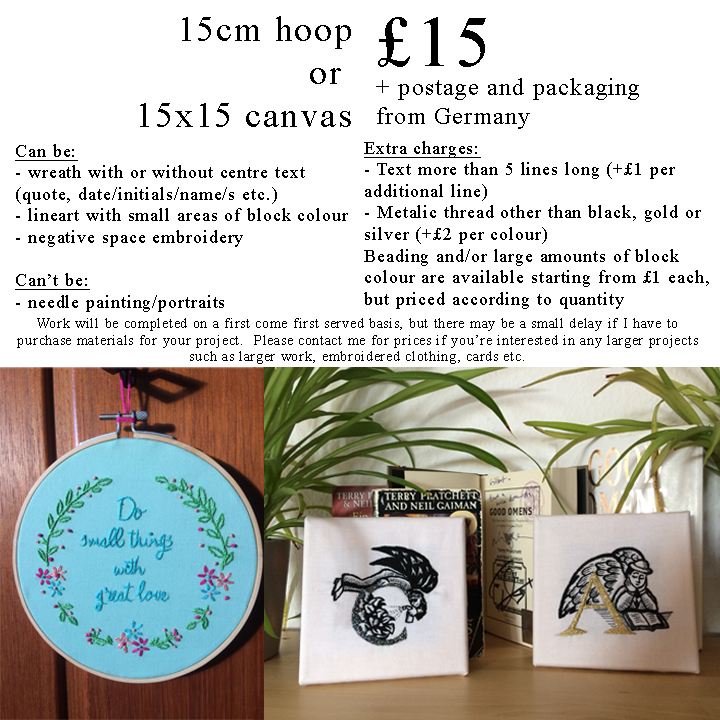 dolthalion's tweet photo. I'm opening up emergency commissions due to fraud on my bank account.  More information can be found on https://t.co/0XAcjJLyKv, and I can be contacted here or there (anonymous comments are activated for those without an account) #commissionsopen #commissions #embroidery https://t.co/BeW57rBaSR