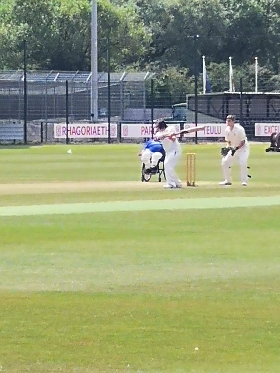 CC1 game underway here at Newport Wales scored 149 off their 20 overs.