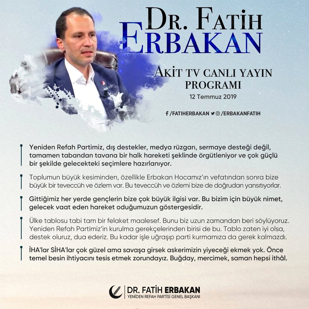 RefahAntalya's tweet photo. #yenidenrefah #akittv #FatihErbakan https://t.co/LRgtux2NkC