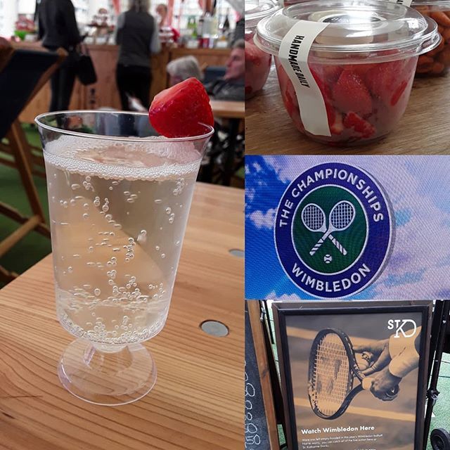 LondonersLondon's tweet photo. Getting prepped for @wimbledon Mens Single #wimbledonfinal & making #newfriends - brilliant atmosphere on the @stkatsdocks #pontoon. Wonderful @benugouk staff serving #Strawberries & # bubbles in abundance.
#50YearsOfTrying #UniquelyLondon #LetsGuide #D… https://t.co/ipO4nfEscX https://t.co/9d2zI0ijPM