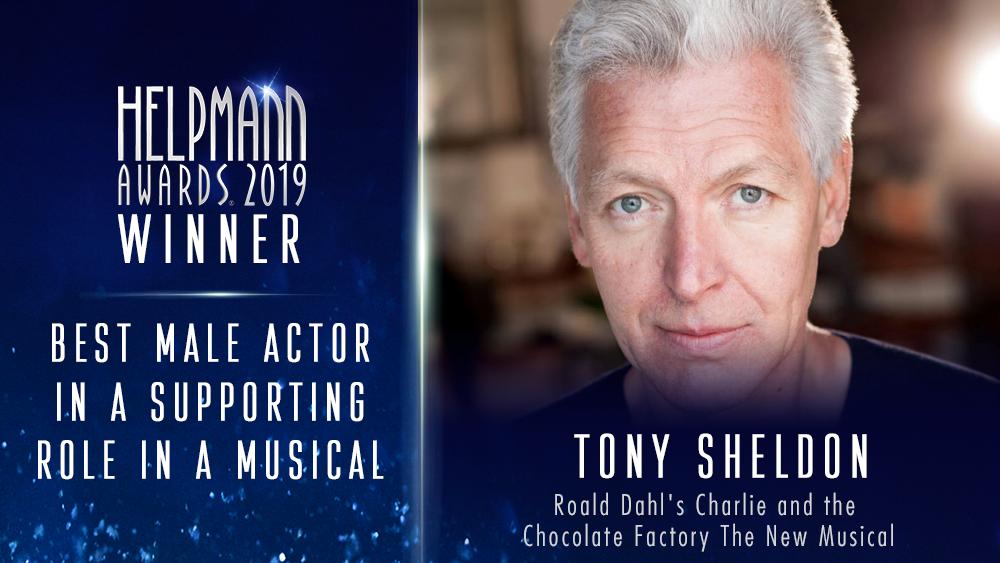 HelpmannAwards's tweet photo. The Helpmann Award for Best Male Actor in a Supporting Role in a Musical goes to Tony Sheldon for Roald Dahl's Charlie and the Chocolate Factory The New Musical.

@GoldenTicketOz #Helpmanns https://t.co/JhP0yRHtmX