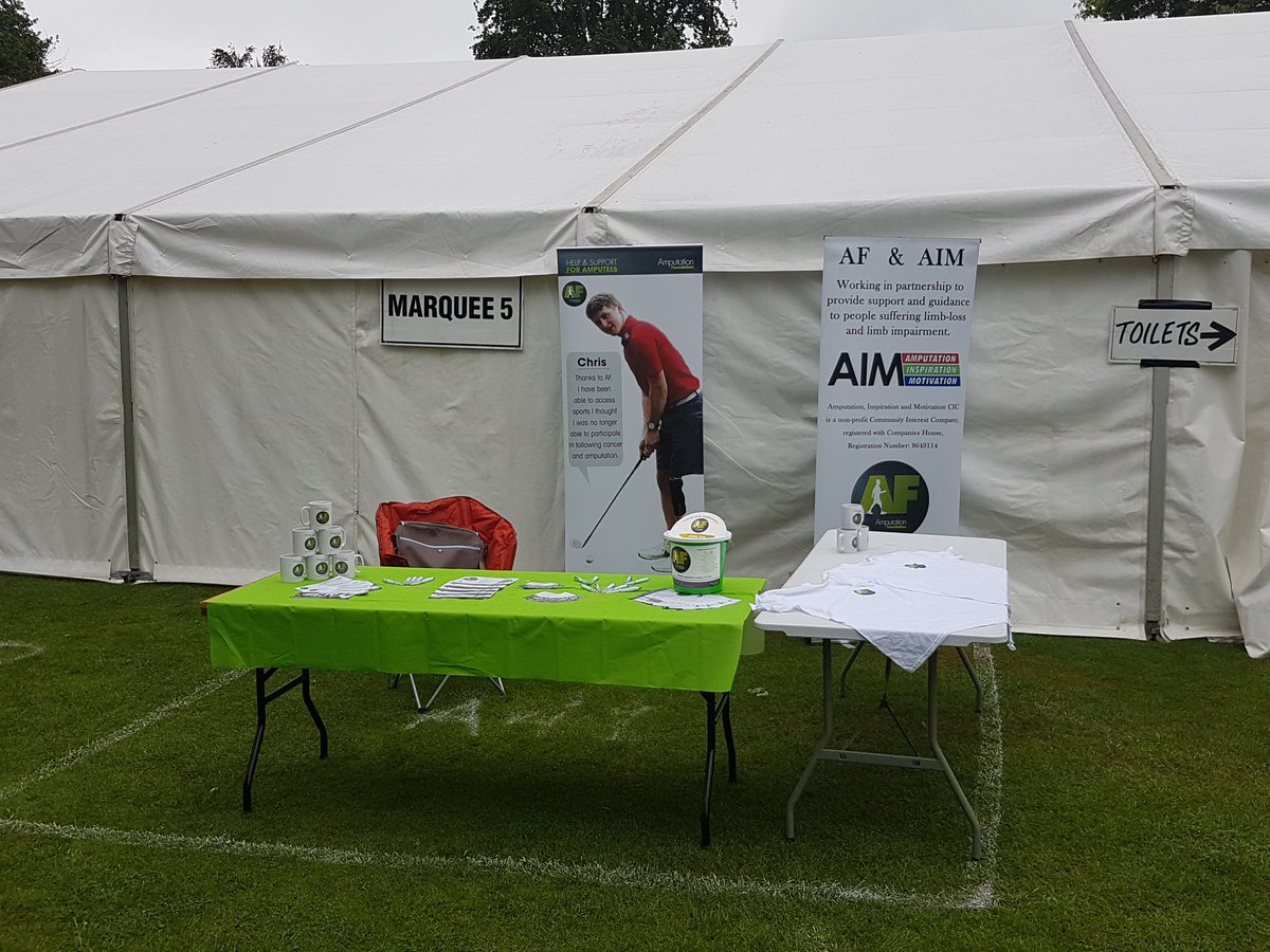 AF_amputation's tweet photo. All set up bright and early. We are at stall A41, outside marquee 5 hoping it doesn't rain, technical hitch with the gazebo as in I forgot it... #DAD2019 #PrayingForSun. ππβοΈβοΈβοΈ https://t.co/bGg4MEmar6