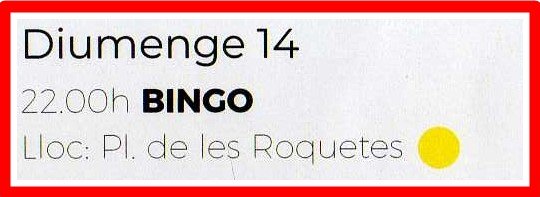 acabem la setmana jugant al bingo ... però recordar, "Cuidem Roquetes, que és de Tots i Totes" <a href="/pcroquetes/">pcroquetes</a> #9barrisconviu #roquetes <a href="/ctoniguida/">Ton i Guida</a>