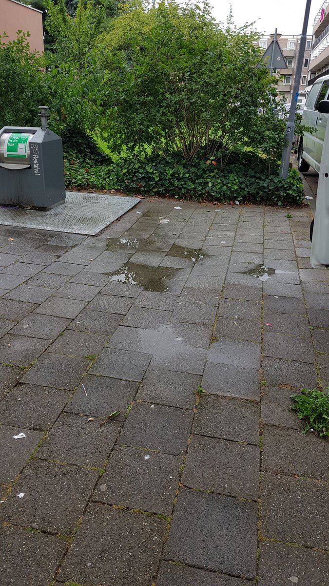 Slinge 81 5 zakken opgeruimd 5 maal pc en rondom de container weer schoongeveegd